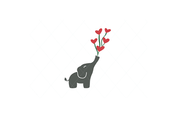 Baby Elephant Graphics for Crafts & Branding