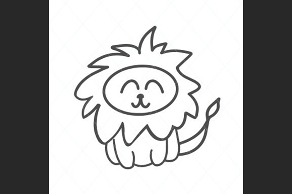 Baby Lion Graphics for Modern Crafts