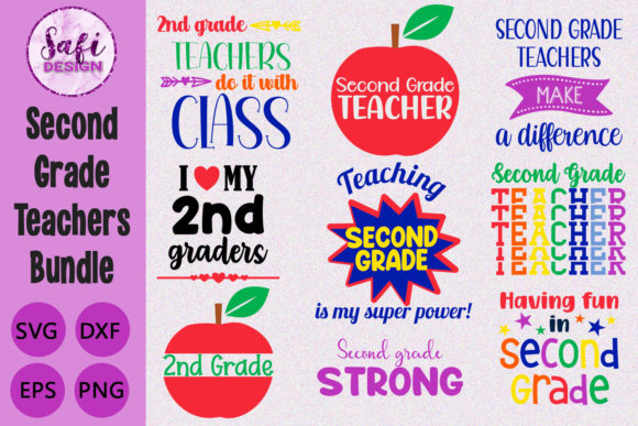 Second Grade Graphics for Crafts & Branding